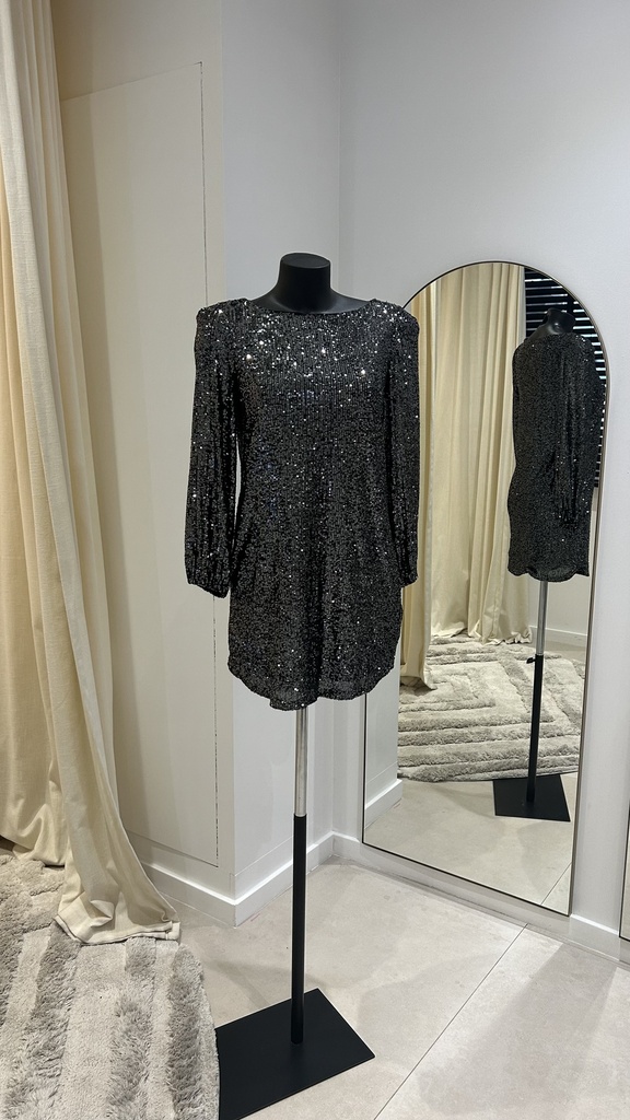 STEVE MADDEN robe sequins gris foncé - 971