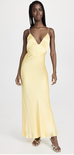 [991] BARDOT - Maxi dress jaune canari - 991