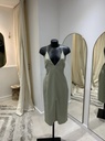 DION LEE robe pistache cordage bateau - 1021