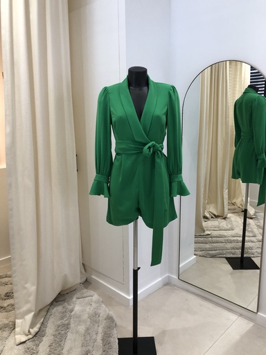 [1024] DVF combinaison short Ina verte - 1024