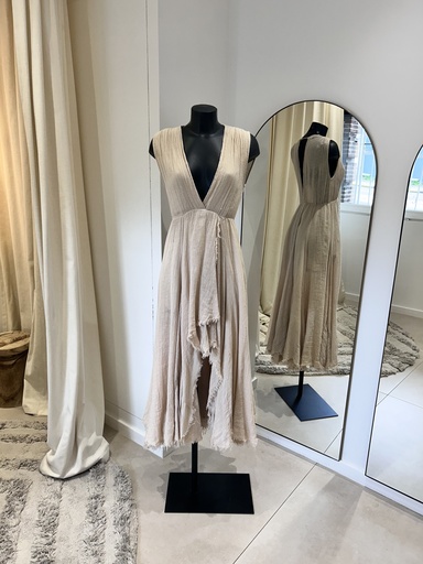 [1088] LES DEMOISELLES PARIS Robe lin naturel - 1088