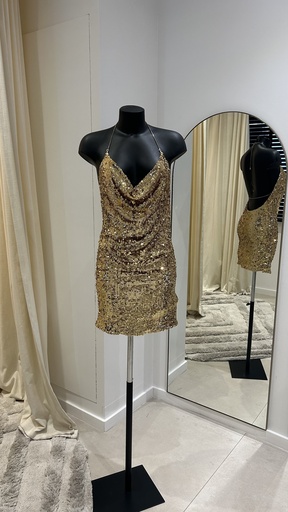 [1159] PATRIZIA PEPE Gold Sequin - 1159
