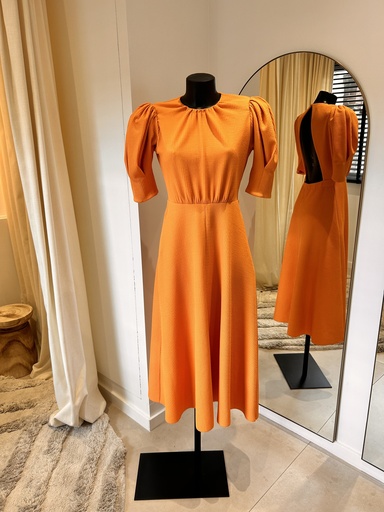 [1214] ROTATE Robe orange dos nus - 1214