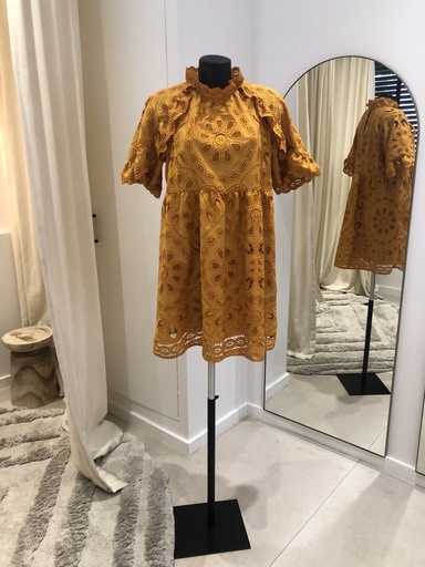 [1249] SEZANE Nicole Dress jaune moutarde - 1249