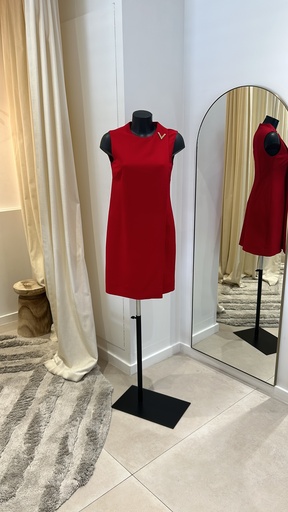 [1277] LUXE - VALENTINO - Robe V rouge - 1277