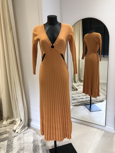 [1291] SANDRO Robe Runa orange - 1291