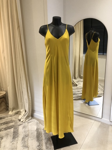 [1292] ESSENTIEL Robe Zipmunk longue jaune - 1292