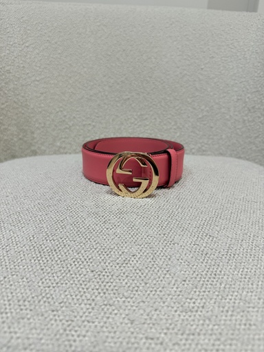 [1308] ceinture gucci rose - 1308