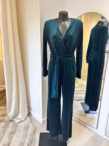[1359] MAX MARA Combinaison velour Verte - 1359