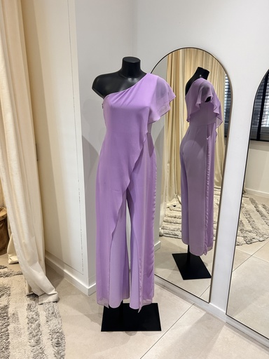 [1387] LADY PIPA Combinaison mauve unimanche - 1387