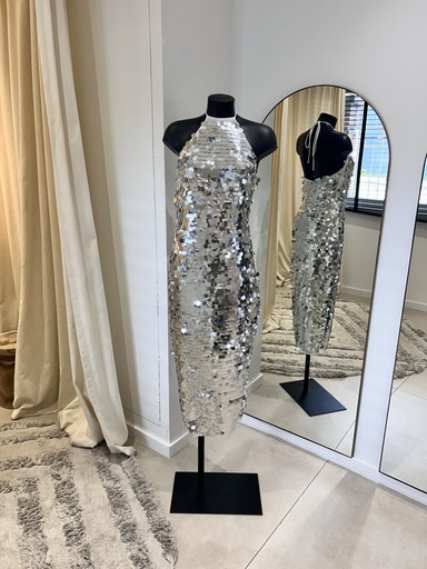 [1503] COLLECTIVE - Robe pastilles argentées - 1503