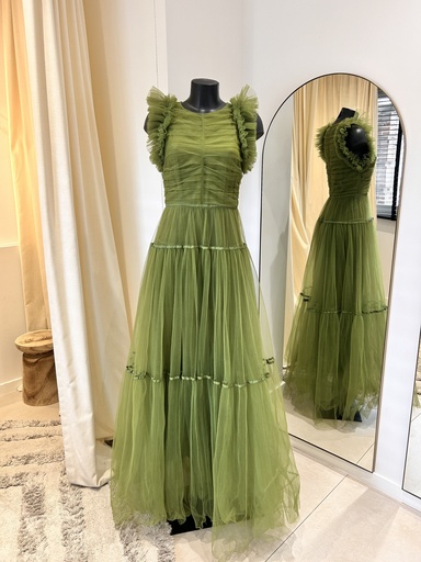 [1400] H&M Robe longue verte - Collection Milky - 1400