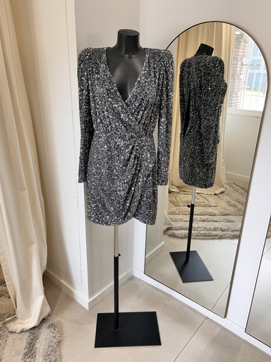 [1416] &Other Stories Robe argentée - Collection Milky - 1416
