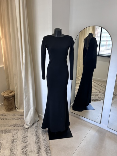 [1423] Robe longue noire - Collection Milky - 1423