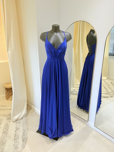 [1427] Corizzi robe longue bleue - Collection Milky - 1427