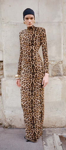 [C01113] THE NEW ARRIVALS - Robe longue léopard - C01113