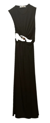 [C01116] CHRISTOPHER ESBER - Robe noire avec pierres - C01116