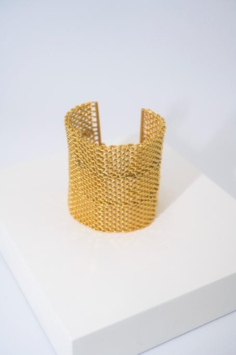 LOC - Bijoux - Choker large doré  - A2111
