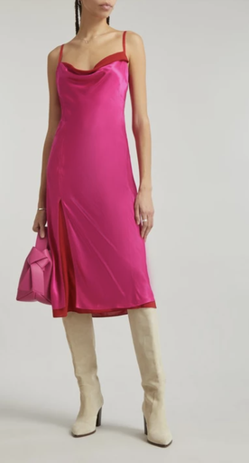 ACNE STUDIO - Robe rose satin - C01119