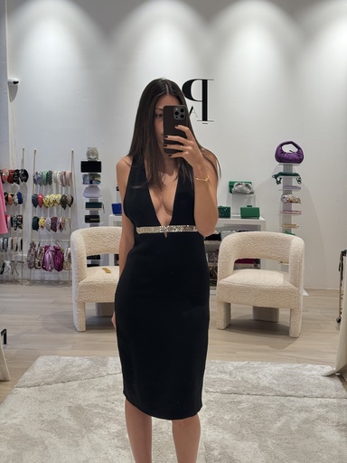 Givenchy - Robe courte noire métallique - C01120