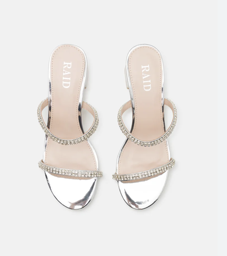 [T02] Talons strass silver - taille 37 - T02
