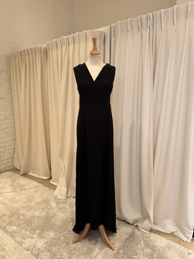  SPORTMAX - Robe noire capuche - T38 - C01128 