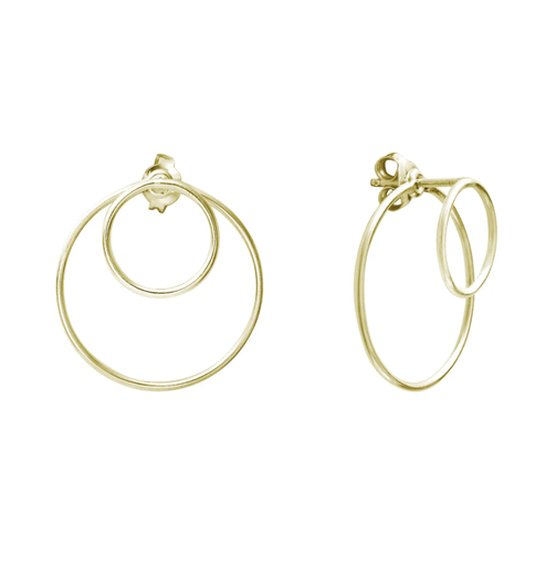 Aurore Havenne - Boucles d'oreille Double Circle Vermeil