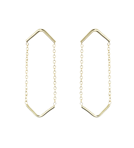 Aurore Havenne - Boucles d'oreille Double Vermeil   