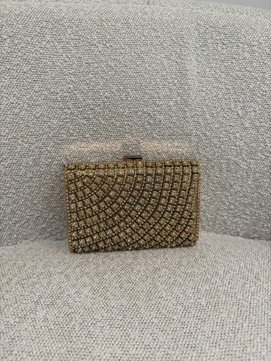 Pochette dorée diamants - A1401 