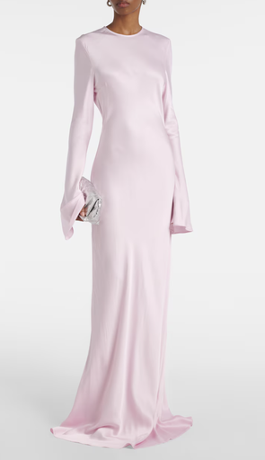 [C03217] ROTATE - Robe Longue en Satin - T34 - C03217