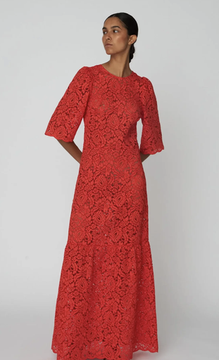 [C01206] STELLA NOVA - Robe Dentelle Fleurie - C01206