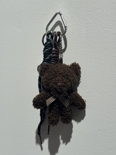 Porte-clefs - nounours & coeur brun