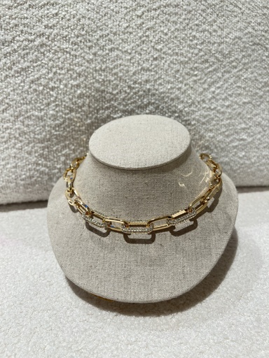 Collier Chaine Strass Gold- C6 - Collection PAL  