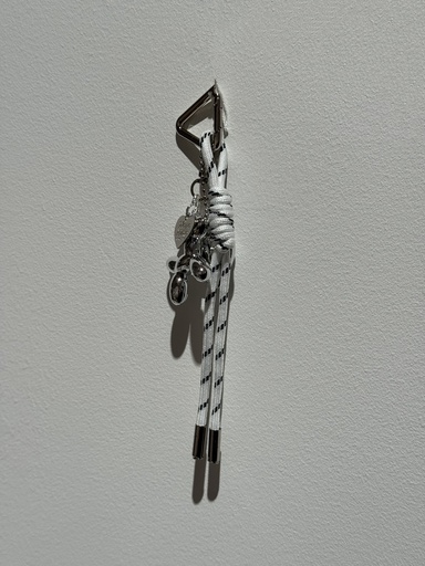 Porte-clefs - Chien & coeur argenté