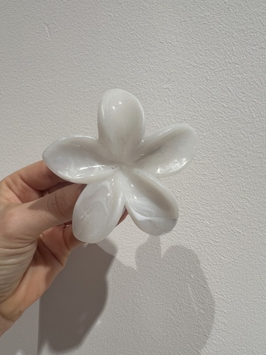 Pince à cheveux Fleur blanche