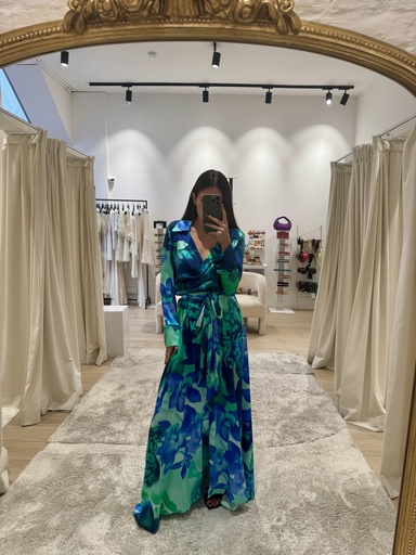 OUD PARIS - Robe bleue turquoise - P0015