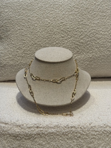  Collier Chaine Martelé Long  - C10 - Collection PAL    
