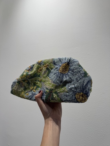 LOC - Pochette verte à strass - A360