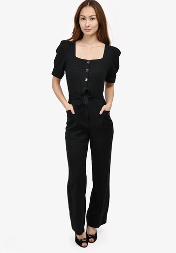 [P0025] SANDRO - Combinaison tweed noir  - P0025 