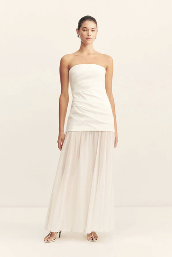 [G07] GEORGETTE - Shona Joy - Lunar Strapless Draped Wedding Dress - G07