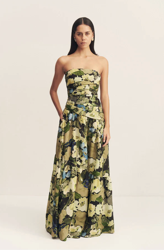 [G035] GEORGETTE - Weyes Strapless Tiered Maxi Dress - Shona Joy - T36 - G035