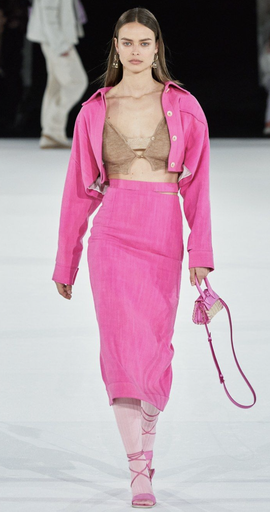 LUXE - JACQUEMUS - jupe rose cut-out - P0044