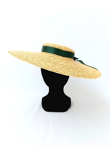 T&O CONCEPT - Chapeau Paille Small Vert - A551