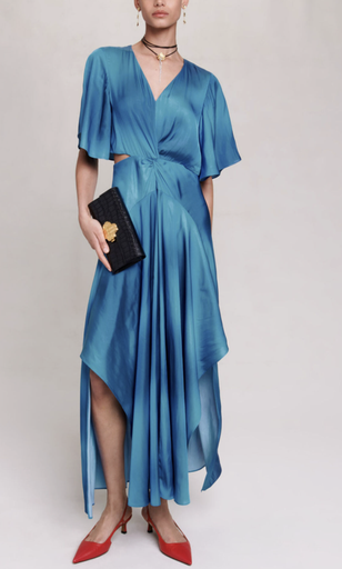 MAJE - Robe Midi Satinée - T36 - P0075