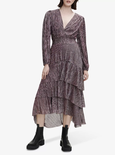 MAJE - Robe Midi Mauve Ruffiniti - T36 - P0076