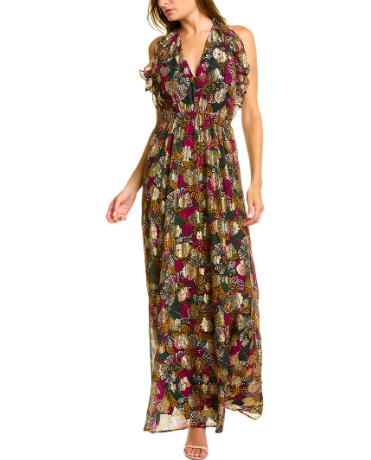 BA&SH  - Robe Midi imprimée LEO - T38 - C02676