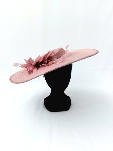 [A707] T&O CONCEPT - Chapeau Mauve avec plumes - A707