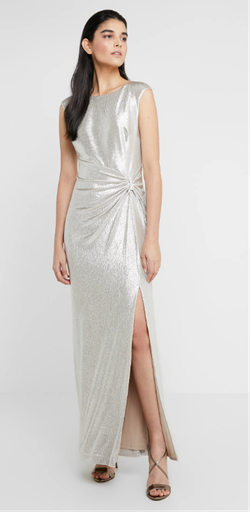[C02689] RALPH LAUREN - Robe Maxi argentée - T42 - C02689