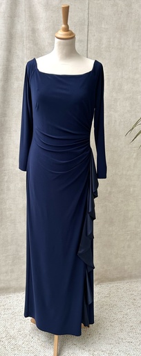 [C02704] RALPH LAUREN - Robe Maxi bleu marine - T42 - C02704