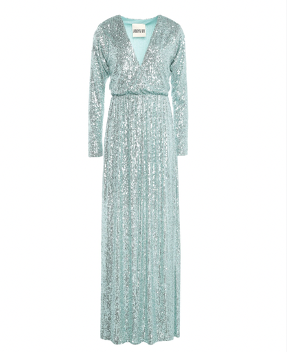 [C02711] ANIYE BY - Robe Maxi bleue irisée - T36 - C02711